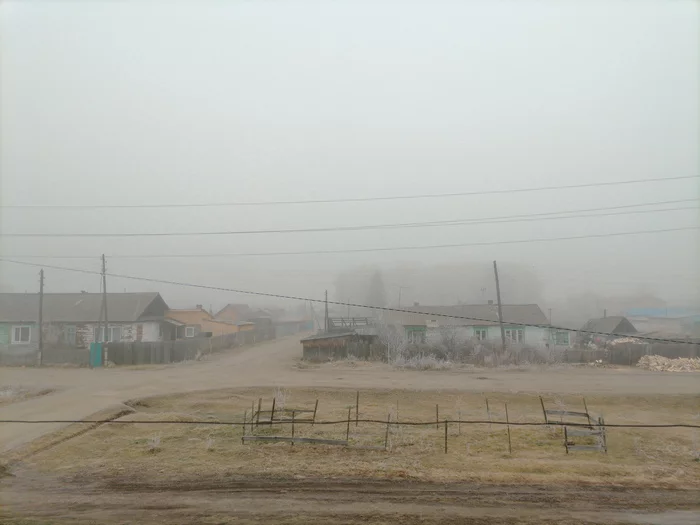 Siberian Silent Hill - My, Siberia, Silent Hill, Village, The photo, Fog
