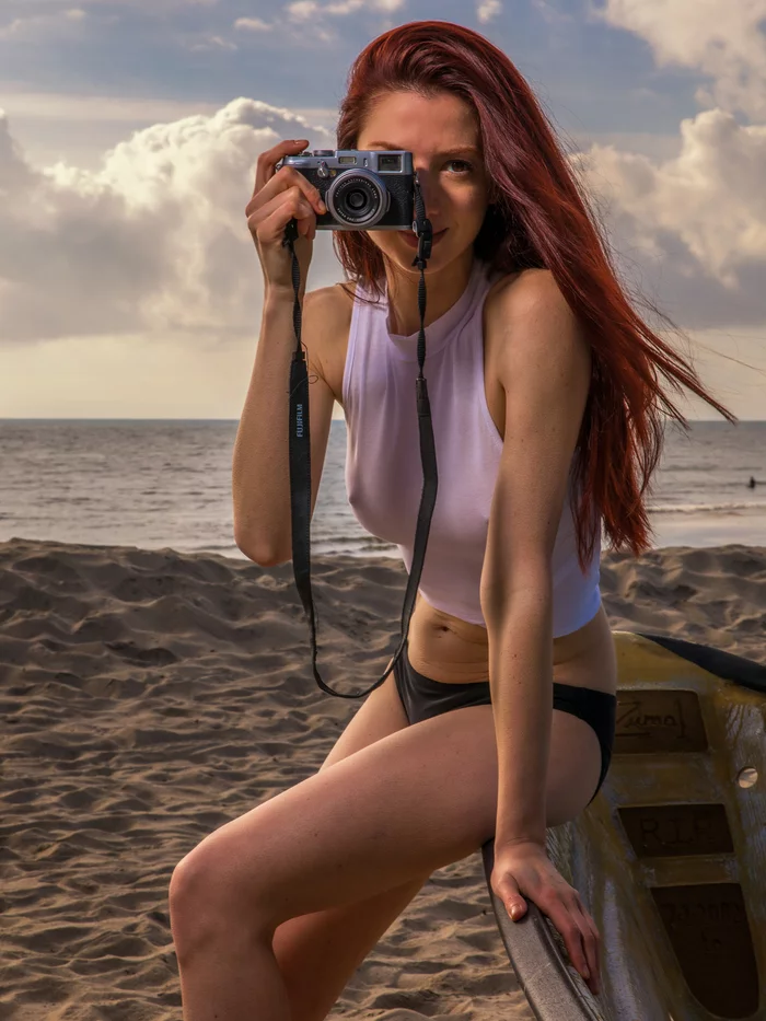 Photographer - NSFW, Girls, The photo, Beach, Nipples, Camera