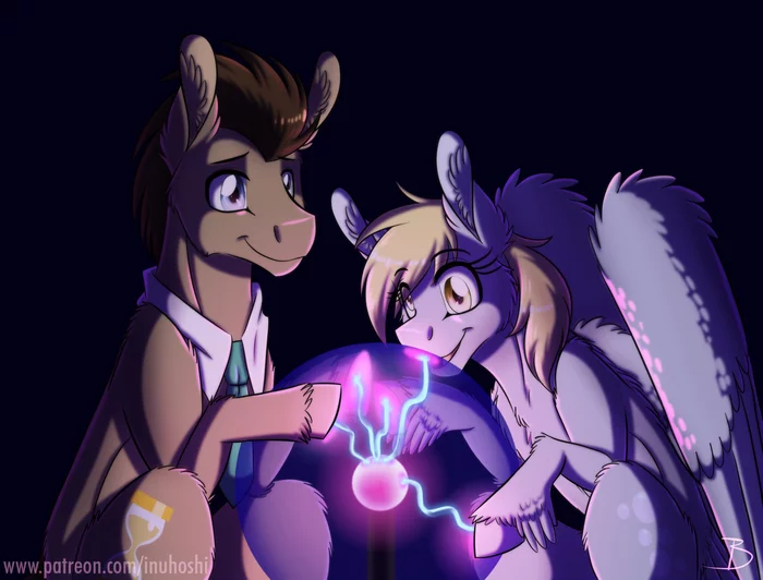 visual demonstration - My little pony, PonyArt, Derpy hooves, Doctor Whooves