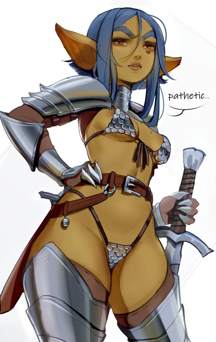 Continuation of the post - Pathetic... - NSFW, Maewix, Art, Hand-drawn erotica, Games, Fantasy, Warcraft, Knights, Reply to post