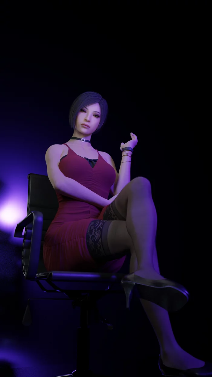 Ada Wong - NSFW, Моё, Арт, 3D, Game Art, Эротика, Девушки, Ada Wong, Длиннопост