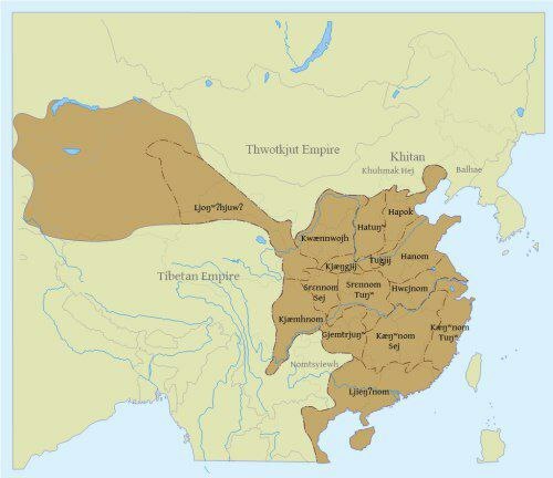 Map of the Chinese Tang Dynasty in 742 AD - Crossposting, Cards
