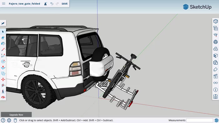 Homemade bike rack (bike platform) on Pajero 4 - My, Mitsubishi Pajero, A bike, Trunk, Longpost