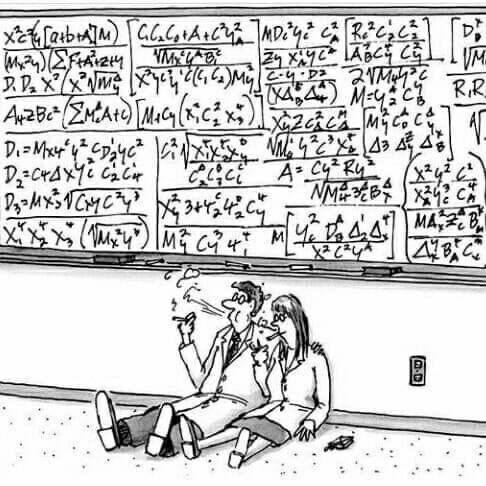Ecstasy when you proved something to your partner - Caricature, Formula, Mathematics, Math humor, Ecstasy