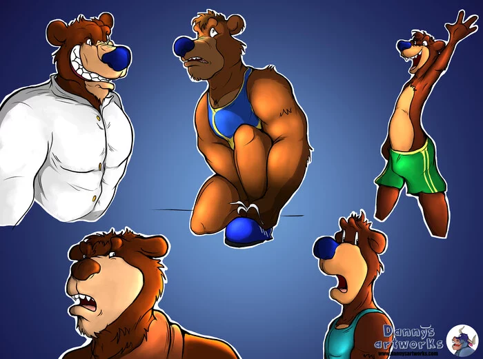 Such different bears - My, Artist, Drawing, Cartoons, Characters (edit), Digital, Illustrations, Painting