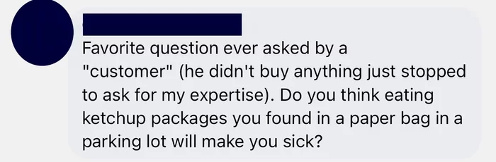 unexpected question - Screenshot, Facebook, Ketchup, Question, Poisoning