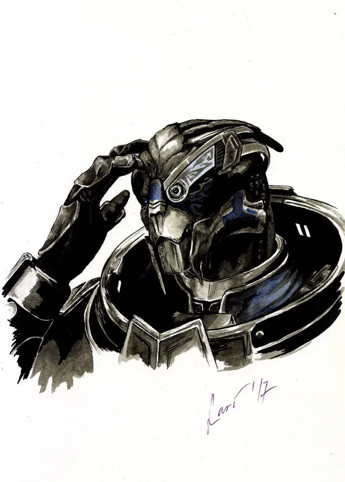 Garrus Vakarian - Mass Effect, Гаррус, Рисунок