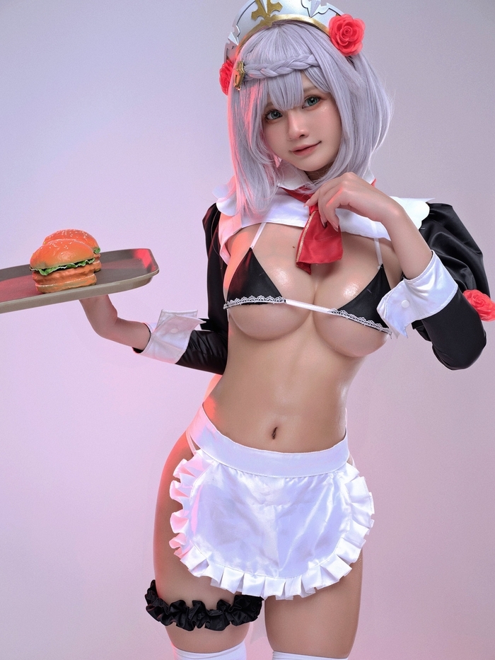 Noelle - NSFW, Girls, Cosplay, Genshin impact, Noelle, Longpost