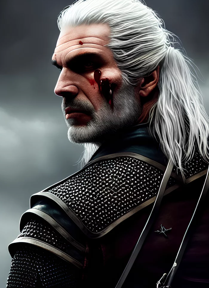 A little more Geralt of Rivia from the neural network - My, Stable diffusion, Нейронные сети, Fantasy, Art, Digital, Artificial Intelligence, Digital drawing, Characters (edit), Witcher, Geralt of Rivia, Longpost