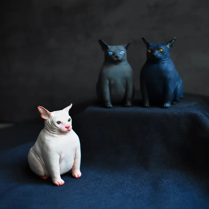 Fat cats - My, Miniature, 3D печать, cat, Fat cats, Figurines, Longpost