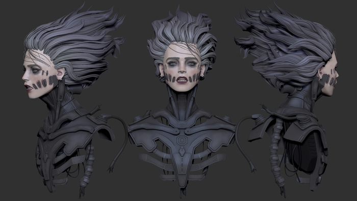  Banshee & Trickster , , 3D, 3D , Zbrush, Blender, Marmoset Toolbag, Cyberpunk 2077, , ,  