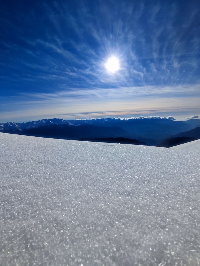 Ясный день на Розе Пик Мобильная фотография, Горы, Роза Хутор, Снег, Сочи, Кавказские горы, Длиннопост