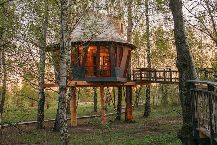 Домик на дереве в Тульской области Архитектура, Дача, Дом, Дизайн, Длиннопост