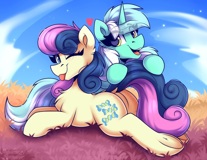    My Little Pony, Ponyart, Shadowreindeer, Lyra Heartstrings, Bon Bon