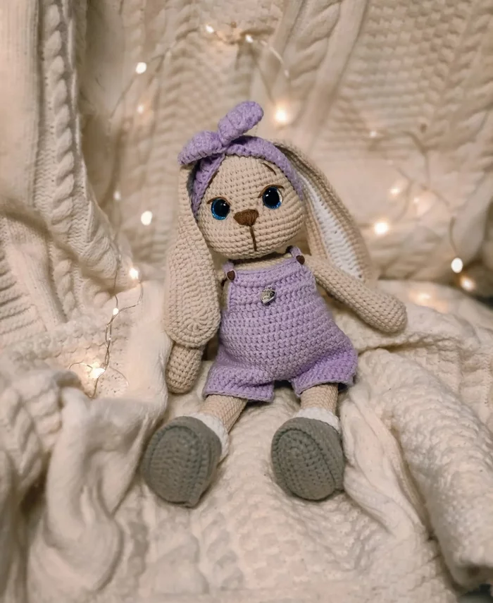 Rabbit handmade - My, Amigurumi, Handmade, Crochet, Longpost