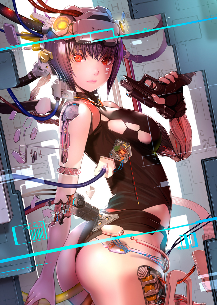 Motoko Kusanagi Anime Art, ,   , Kusanagi Motoko, Mikazuki akira