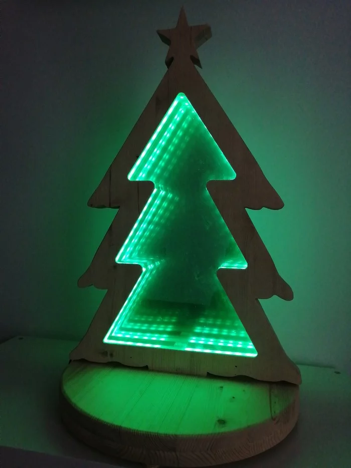 Christmas tree with CNC LEDs - My, Crafts, Needlework with process, With your own hands, Carpenter, New Year, CNC, Interior, Christmas tree, Video, Youtube, Longpost