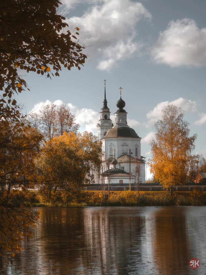 Autumn colors - My, Olympus, The photo, Nature, Kostroma, Temple, Autumn, River