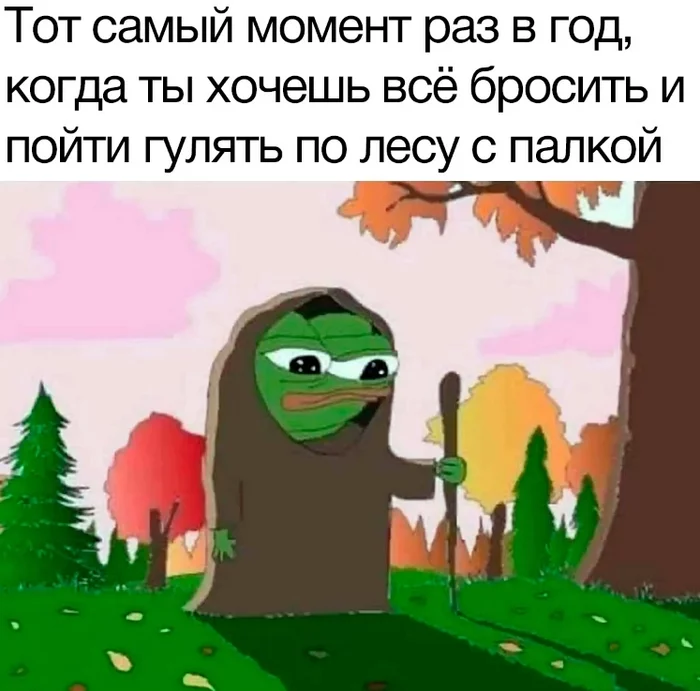 happens - Humor, Picture with text, Memes, Forest, Pepe, Wish, Walk