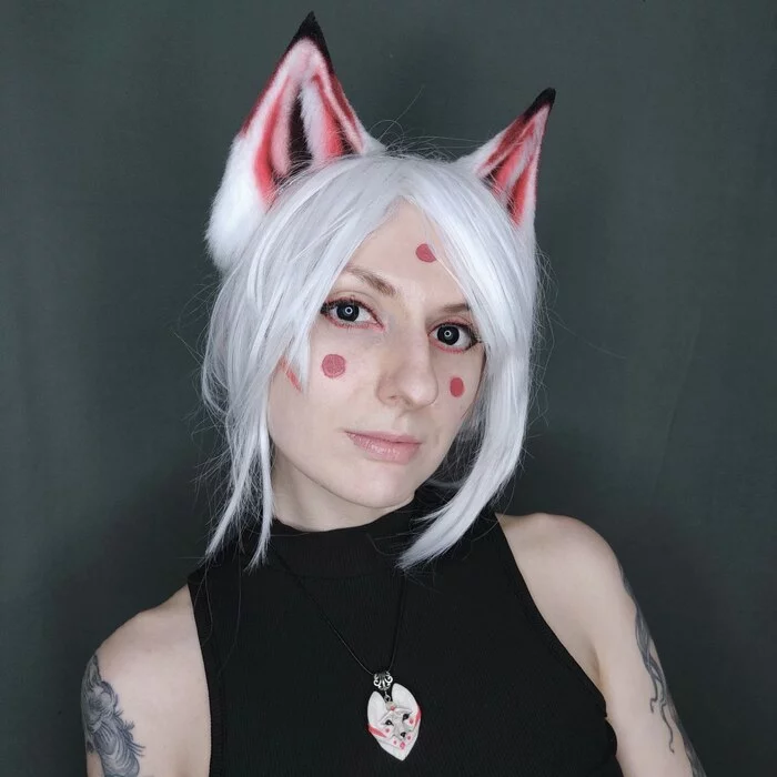 Ears and pendant Kitsune - My, Needlework without process, Accessories, Needlework, Sewing, Kitsune, Fox, Friday tag is mine, Cosplay, Cosplayers, Bezel, Ears on the crown, Ears, Eared, Longpost
