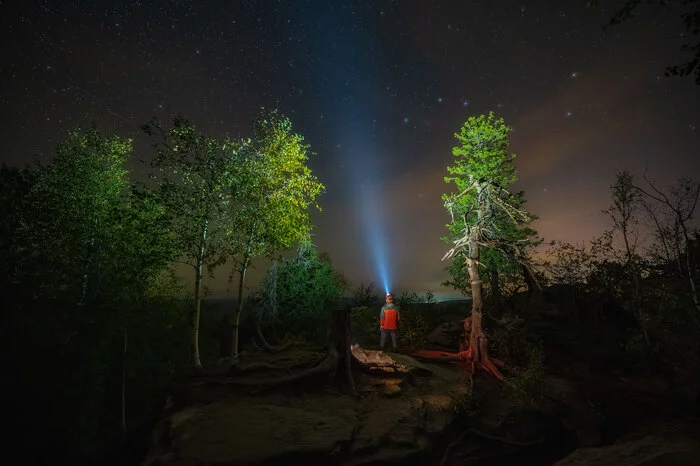 contemplating the stars - My, The photo, Perm Territory, Landscape, Night, Stars, Starry sky, Astrophoto, Nature, Stone Town, Sky