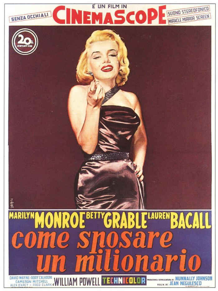 Marilyn Monroe in the film How to Marry a Millionaire (XIII) Cycle Magnificent Marilyn 1143 series - Cycle, Gorgeous, Marilyn Monroe, Actors and actresses, Blonde, 50th, Movies, Hollywood, USA, Hollywood golden age, 1953, Poster, Movie Posters, Girls, How to Marry a Millionaire, Longpost