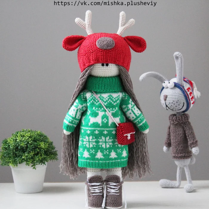 The New Year is upon us! - My, Knitting, Amigurumi, Knitted toys, Author's toy, Presents