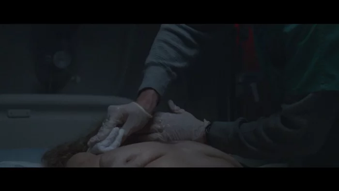 Boobs in the movie The Good Nurse (2022) - NSFW, Boobs, Movies, Thriller, Drama, Crime, 2022