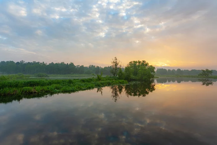 Sunrise in Valentinovka - My, Sunrise, River, Nature, beauty, Klyazma, The photo