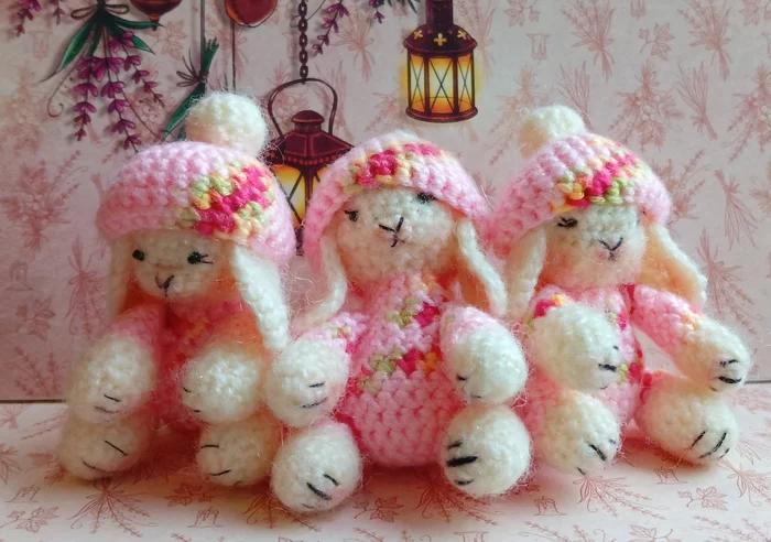 baby bunnies - Crochet, Amigurumi, Author's toy, Rabbit