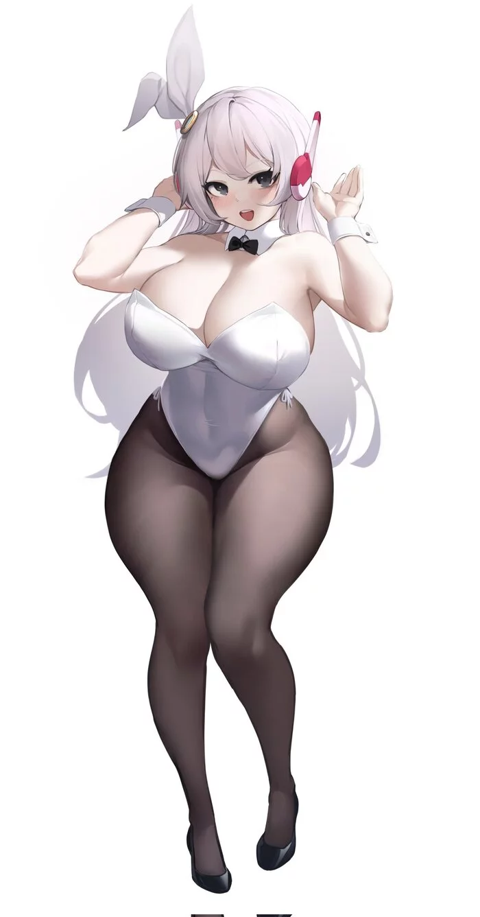 Extra thicc! - NSFW, Ka941, Арт, Аниме, Anime Art, Рисованная эротика, Extra thicc, Bunnysuit