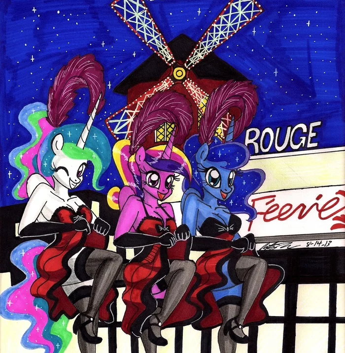 MLP: can-can is magic - NSFW, My Little Pony, PonyArt, MLP Edge, Антро, Queen Chrysalis, Princess Luna, Rarity, Twilight sparkle, Rainbow Dash, Trixie, Pinkie Pie, Fluttershy, Applejack, Fleur Dis Lee, Nightmare Moon, Длиннопост
