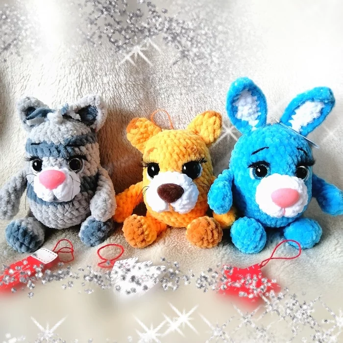 New Year decoration - My, Handmade, Knitted toys, Plush Toys, Soft toy, Longpost