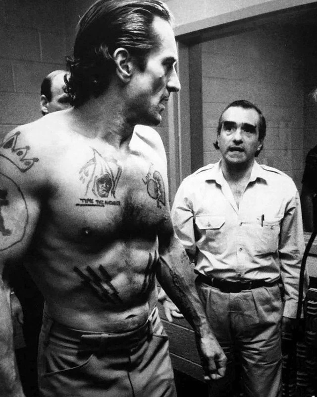 Robert De Niro and Martin Scorsese, Cape Fear, 1991 - Movies, Actors and actresses, Hollywood, I advise you to look, Martin Scorsese, Robert DeNiro, Photos from filming, Black and white photo