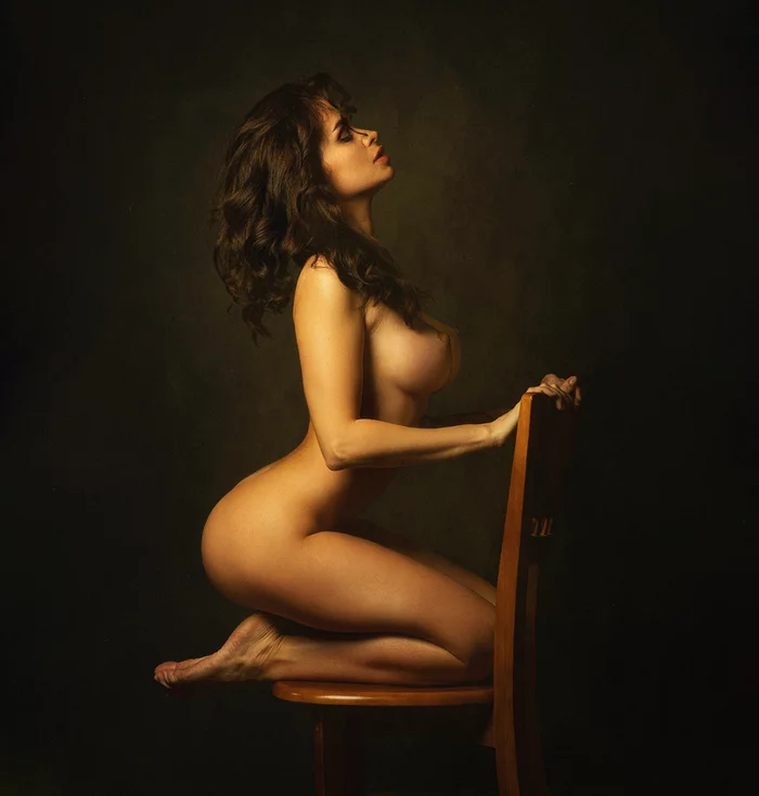 Angelina - NSFW, Boobs, Erotic, Girls, Chair, Etude