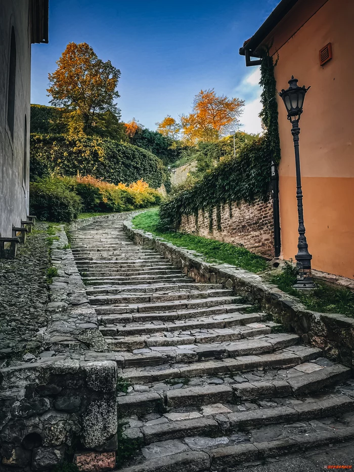 Old stairs leading to the Petrovaradin fortress - My, Stairs, Fortress, Lock, Story, Town, Novi Sad, The photo, Mobile photography, Longpost