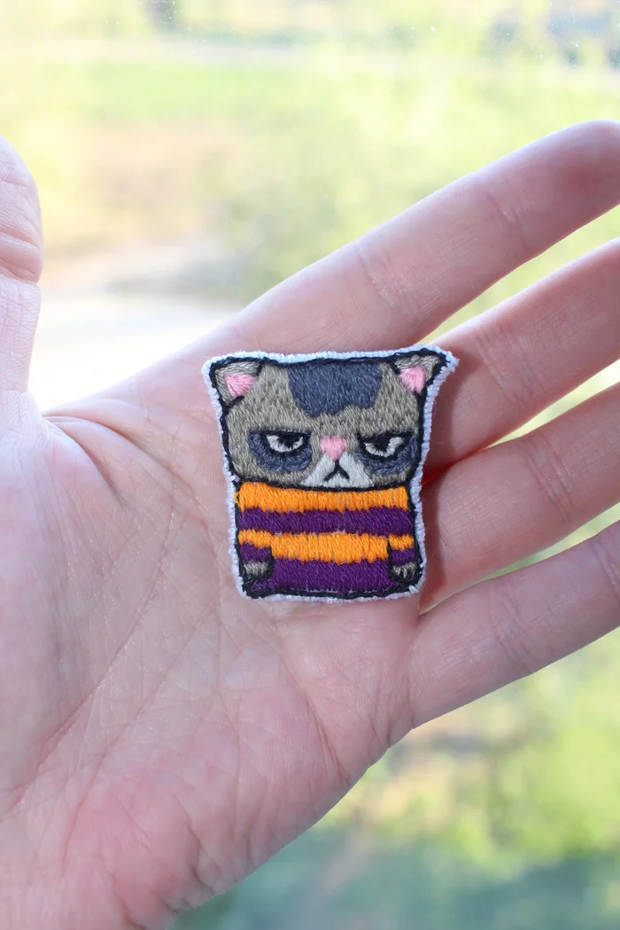 Brooch stitch - My, Satin stitch embroidery, Brooch, With your own hands, Longpost