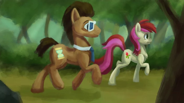 Doctor and Rose - My little pony, Roseluck, Doctor Whooves