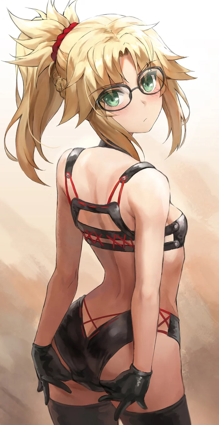 Charming Mordred - NSFW, Tonee, Art, Anime, Anime art, Hand-drawn erotica, Fate, Fate apocrypha, Mordred, Megane, Booty