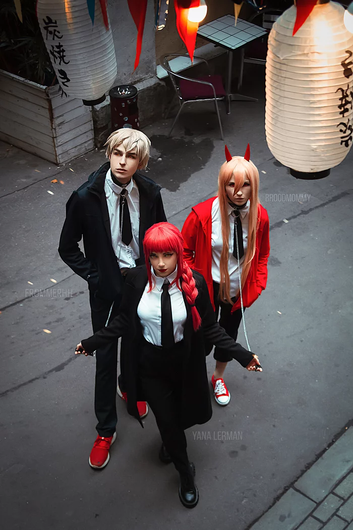 Power, Denji and Makima from Chainsaw Man - My, Cosplay, Anime, Chainsaw Man, Makima, Denji, Longpost, Chainsaw man