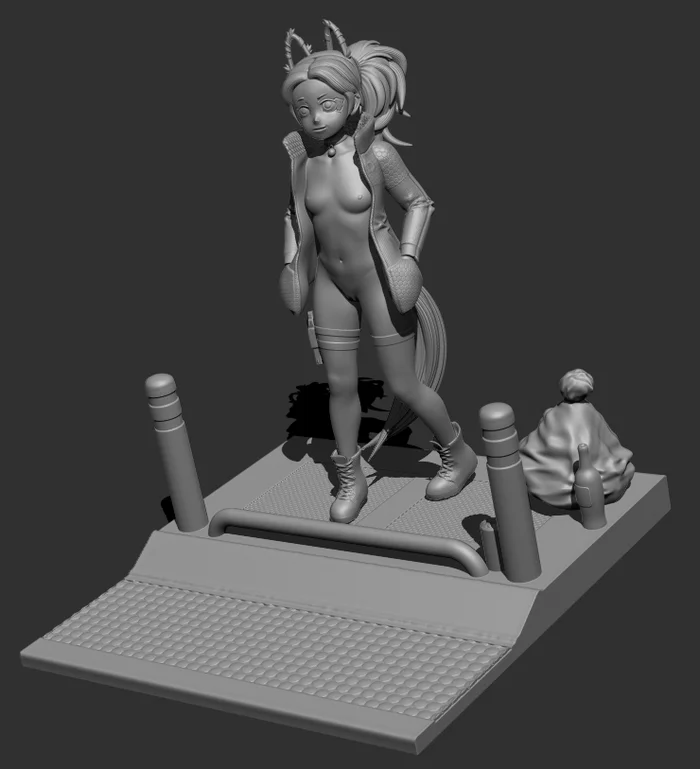 Non-canonical Rebecca - NSFW, My, Figurines, Anime, 3D печать, 3D modeling, Longpost