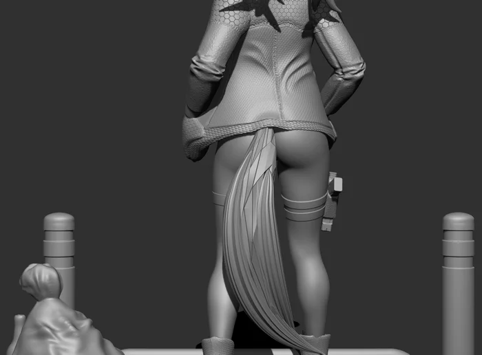 Неканоничная Ребекка - NSFW, Моё, Фигурки, Аниме, 3D печать, 3D моделирование, Длиннопост