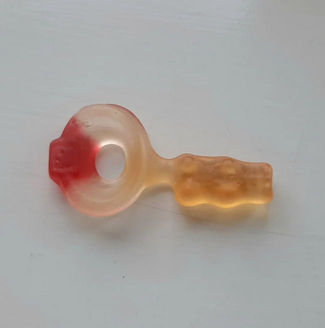 A rare Haribo key made from a ring and a jelly bear - Food, Marmalade, Yummy, Humor, Waste