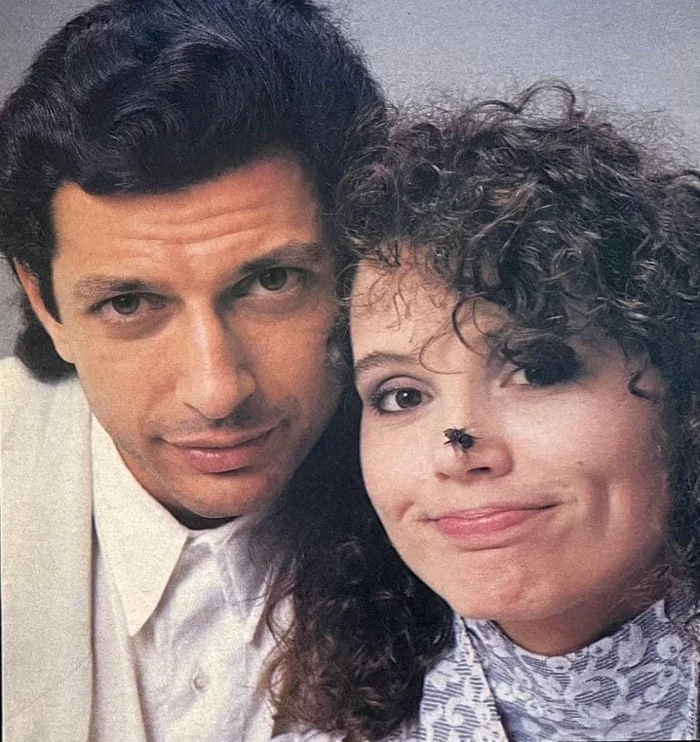 For a great promo photo for a movie, sometimes you need only one small detail. - Actors and actresses, Муха, Movies, Jeff Goldblum, Geena Davis