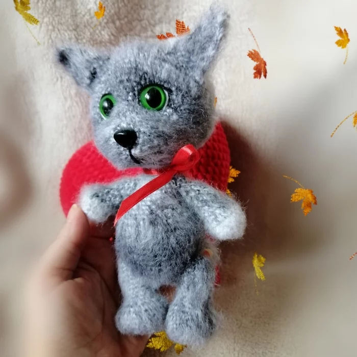 Kitty - My, Amigurumi, Soft toy, Knitted toys, Needlework without process