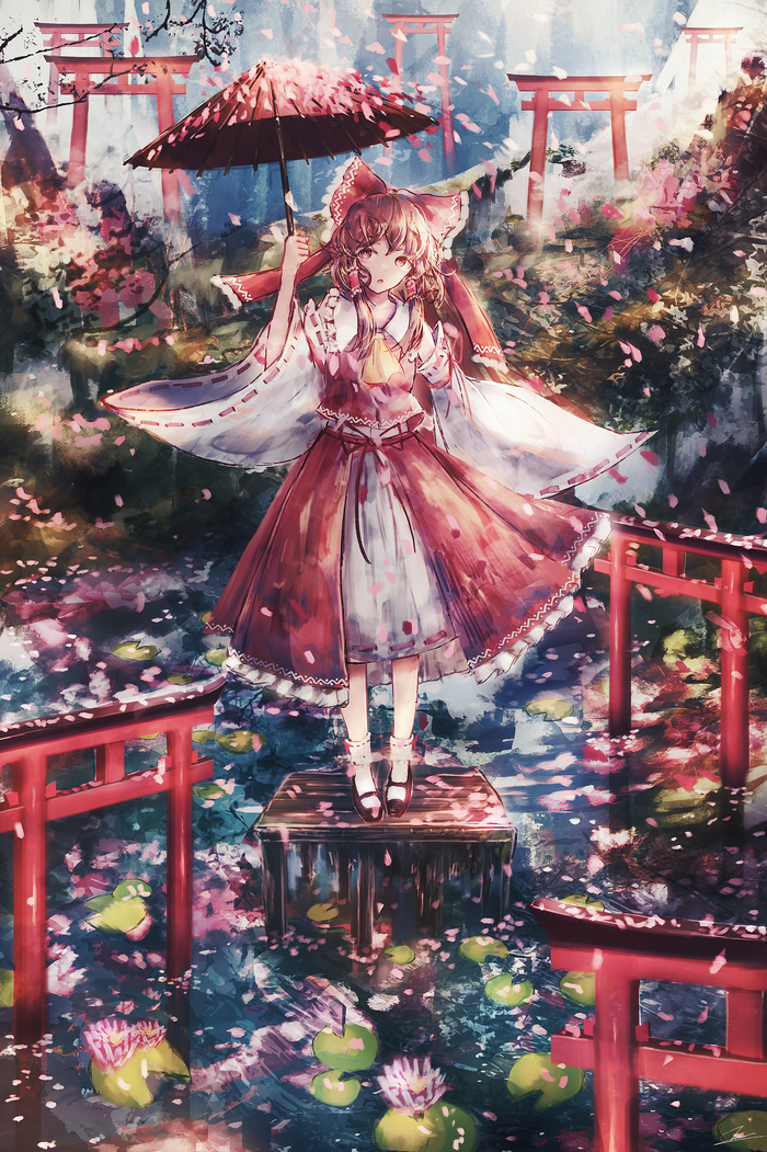 Hakurei Reimu Touhou, Hakurei Reimu, , Anime Art, , Tonan