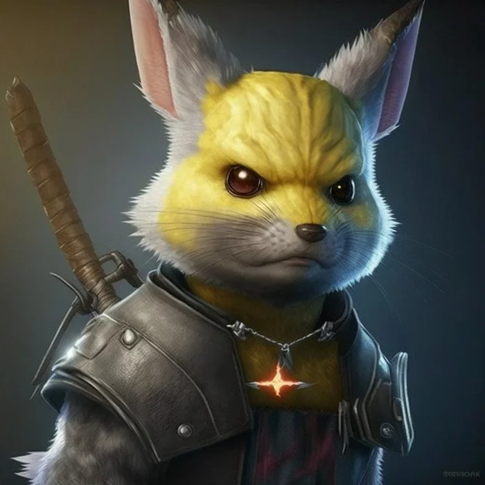 Geralchu - Midjourney, Neural Networks, Geralt of Rivia, Pikachu, Mixing