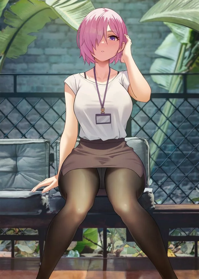 Mashu - NSFW, Anime, Anime art, Art, Girls, Mashu Kyrielight, Fate grand order, Pantsu, Hand-drawn erotica, Solar Bim