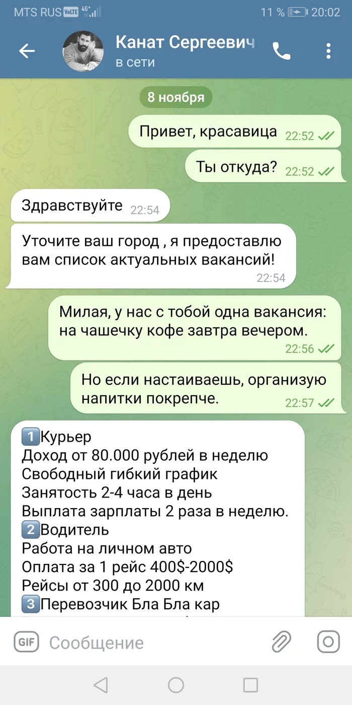 Кто скажет, что это девочка, пусть первый бросит в меня камень! - Работа, Мат, Переписка, Длиннопост