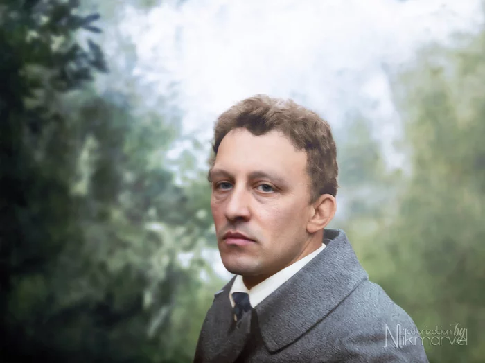 My colorization. Alexander Blok - My, Colorization, Photoshop, Old photo, История России, Block, Alexander Blok